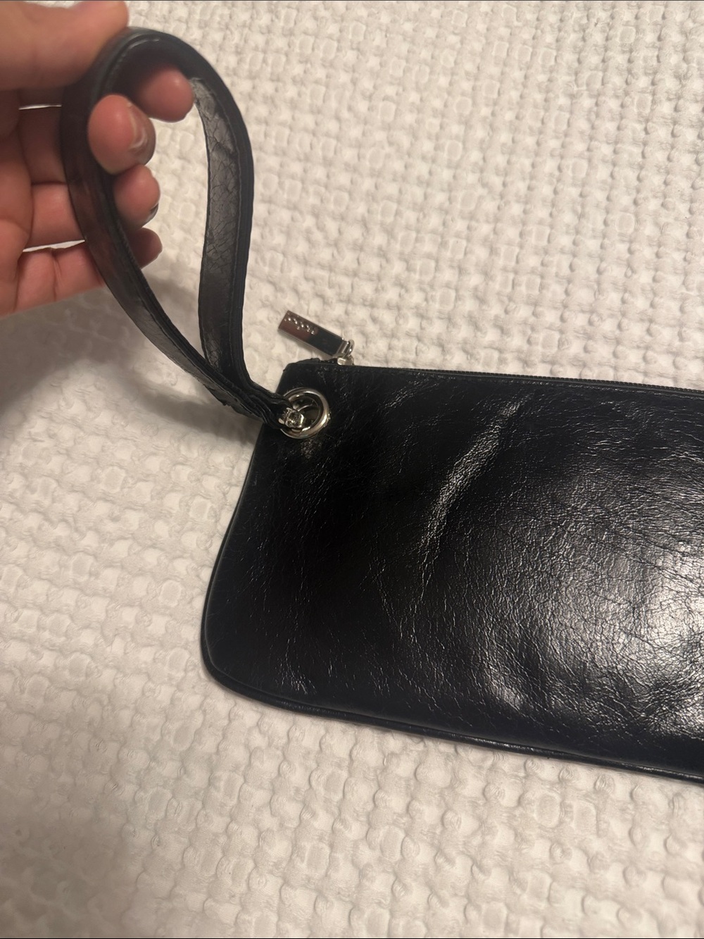 HOBO Black Leather Wristlet Clutch - Picture 5 of 5
